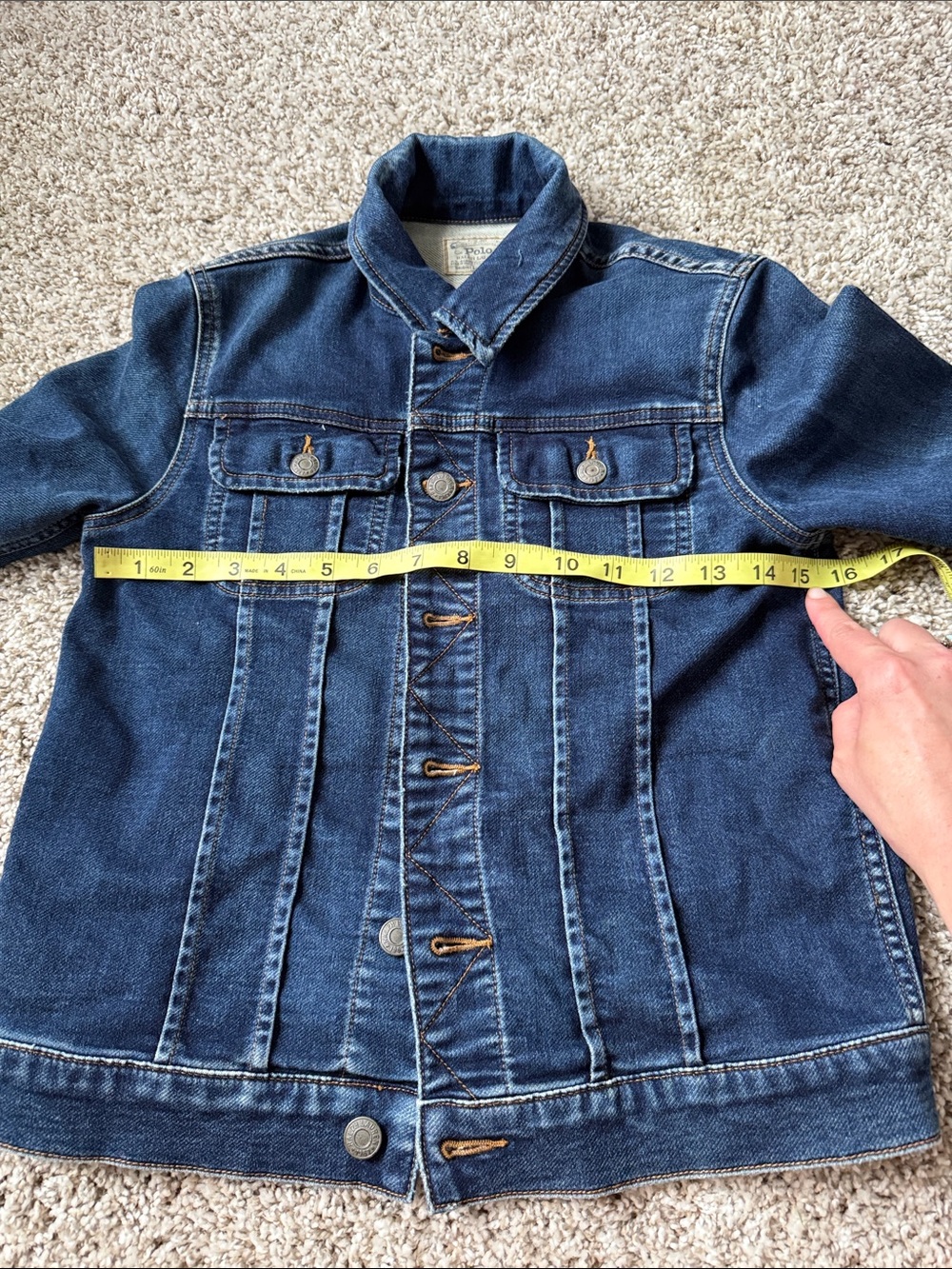 Ralph Lauren Dark Blue Denim Trucker Jacket Medium for Kids? - Picture 4 of 9